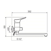  Смеситель д/ванны картридж 40мм SL120-006E РМС 