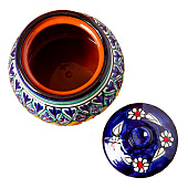  Сахарница Риштанская Керамика "Узоры", 500 мл, синяя 9408724 