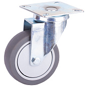  Опора колесная повор.на площ. 75мм пласт/резин, 1шт 