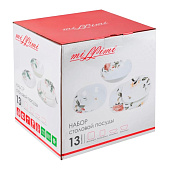 Набор посуды 13пр MILLIMI Анета, квадрат, опаловое стекло 818-456 Набор посуды 13пр MILLIMI Анета, квадрат, опаловое стекло 818-456