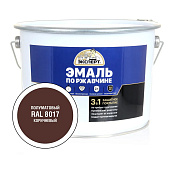 ЭКСПЕРТ Эмаль по ржав. 3в1 п/мат. коричневая RAL 8017 10кг ЭКСПЕРТ Эмаль по ржав. 3в1 п/мат. коричневая RAL 8017 10кг