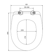 Сиденье для унитаза дюропласт плавное закрывание ID 126 Dp Sc Iddis