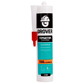  Герметик силиконовый санитарный "Grover S300 белый 100% силикон" 280 мл 