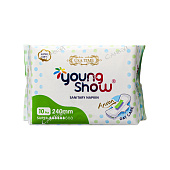 Гигиенические прокладки Young Show 10шт. USA time антибакт с анионовым чипом 24см Гигиенические прокладки Young Show 10шт. USA time антибакт с анионовым чипом 24см