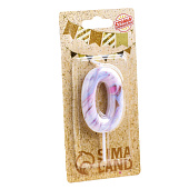 Свеча в торт "Белый мрамор", цифра "0", 8 см 6990829 Свеча в торт "Белый мрамор", цифра "0", 8 см 6990829