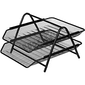 Лоток горизонтальный двойной Union металлический сборный черный, LC2033 Лоток горизонтальный двойной Union металлический сборный черный, LC2033