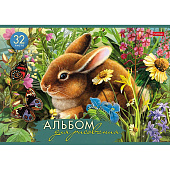  Альбом для рисования А4 32л, скрепка, Давай дружить, 32А4В 