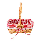 Корзина декоративная "Клеточки", Д250 Ш180 В250, натуральный LID06 S