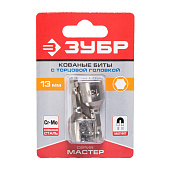 Биты с торцовой головкой, магнитные,хвостовик E 1/4", 13х45мм, 2шт/ЗУБР "МАСТЕР" Биты с торцовой головкой, магнитные,хвостовик E 1/4", 13х45мм, 2шт/ЗУБР "МАСТЕР"