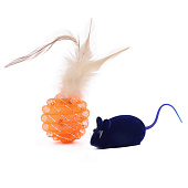 Набор игрушек Wogy для кошек, 2 предмета, микс, арт. 10922-8566 Код 270952
