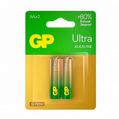  Батарейка AA G-tech Alkaline LR6, 2шт, GP ULTRA 