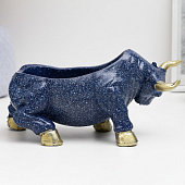 Подставка конфетница Бык, 12х24х11 см, синий мрамор, 7793718 Подставка конфетница Бык, 12х24х11 см, синий мрамор, 7793718