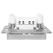 Выключатель встраиваемый 1 клавиша, цвет алюминий, с подсветкой, EKF Эпика Выключатель встраиваемый 1 клавиша, цвет алюминий, с подсветкой, EKF Эпика