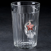 Стакан граненый "Непробиваемый." со звездой 250 мл 6755604 Стакан граненый "Непробиваемый." со звездой 250 мл 6755604