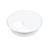  Заглушка для стола кабель-канал пласт.белая  "Element" 