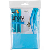  Штора для ванной 180х180 голубая 005747 