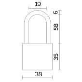  Замок навесной PL-UNI-0138-L FUARO 