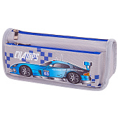 Пенал мягкий ЮНЛАНДИЯ, 2 отделения, полиэстер, Car champion, серый, 21х6х9 см, 228983 Пенал мягкий ЮНЛАНДИЯ, 2 отделения, полиэстер, Car champion, серый, 21х6х9 см, 228983