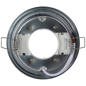  Светильник точечный встраиваемый под лампу GX53 KL35 15Вт круг серебро хром поворотный (d106х38/монтажн d90) /ЭРА 