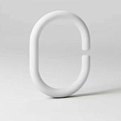  Набор колец для шторы в ванную комнату белый RID011P Iddis 