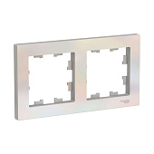 Рамка для розеток и выключателей, 2 поста, цвет жемчуг, SE AtlasDesign Рамка для розеток и выключателей, 2 поста, цвет жемчуг, SE AtlasDesign