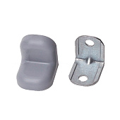  Уголок крепежный с накладкой малый, металлик 