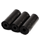  Пакеты для уборки за собаками однотонные (3 рулона по 15 пакетов 29х21 см), чёрные 7110501 