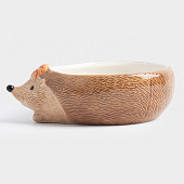 Конфетница Autumn forest 21х15 см, коричневая, Еж с листом ANLAF-FDWS-031224-14 Конфетница Autumn forest 21х15 см, коричневая, Еж с листом ANLAF-FDWS-031224-14