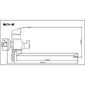  Смеситель для ванны из латуни картридж 40мм B8174-18F РМС 