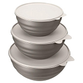 Миска с крышкой 1,55л "WAVE" металлик бежевый 312-1265 Миска с крышкой 1,55л "WAVE" металлик бежевый 312-1265