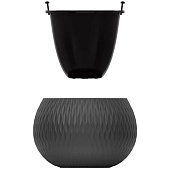 Кашпо Жемчужина 4л графитовое М8916 Кашпо Жемчужина 4л графитовое М8916