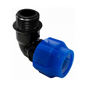 Отвод 20х1/2" НР ПНД Отвод 20х1/2" НР ПНД