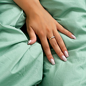  Простыня на резинке 140х200 Цвет Эмоций поплин, хлопок, шалфей, 1578 