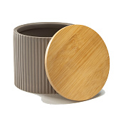 Банка для сыпучих продуктов «Дымка», 850 мл, 12х10 см, керамическая,бежевый 5362016 Банка для сыпучих продуктов «Дымка», 850 мл, 12х10 см, керамическая,бежевый 5362016