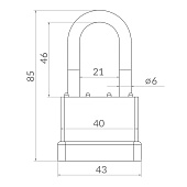  Замок навесной PK-6540L PUNTO 
