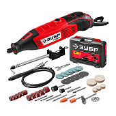  Гравер электрический Зубр ЗГ-160 КН41, 160Вт, 15000-35000, комплект насадок, гибкий вал, кейс 