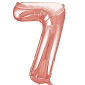 Шар воздушный фольгированный Цифра 7 81см розовое золото Шар воздушный фольгированный Цифра 7 81см розовое золото