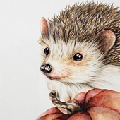 Подставка под горячее Autumn forest 24х17 см, белая, Еж ANLAF-YUXIN-142 Подставка под горячее Autumn forest 24х17 см, белая, Еж ANLAF-YUXIN-142