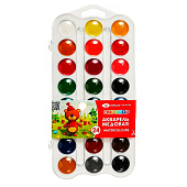  Краски 24 цвета Цветик, пластиковая упаковка с петлей (ЗХК), 2742190 