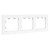 Рамка для розеток и выключателей, 3 поста, цвет белый, EKF Эпика