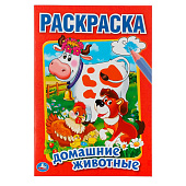  Раскраска А5 Домашние животные, 12л 