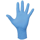  Перчатки нитриловые LAIMA многоразовые ОСОБО ПРОЧНЫЕ, 5 пар  L  голубые 605018 