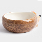 Конфетница Autumn forest 21х15 см, коричневая, Еж с листом ANLAF-FDWS-031224-14 Конфетница Autumn forest 21х15 см, коричневая, Еж с листом ANLAF-FDWS-031224-14