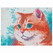  Алмазная мозаика Остров сокровищ 30х40 см, "Кот", без подрамника, 663859 