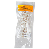  Зажим шторный на рейку "U- шина" с бегунком белый (20 шт) в упак. 