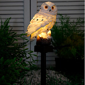 Фонарь садовый Сова 44/15см на солнечной батарее, теплый белый арт.10123-2014 Код272173 Фонарь садовый Сова 44/15см на солнечной батарее, теплый белый арт.10123-2014 Код272173