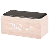 Часы электронные HOMESTAR HS-0123 с беспроводной зарядкой