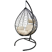 Кресло подвесное Сфера до 120 кг арт. CN800-2024 (стойка+основание черный, корзн.корич., подушка бежевая) Кресло подвесное Сфера до 120 кг арт. CN800-2024 (стойка+основание черный, корзн.корич., подушка бежевая)