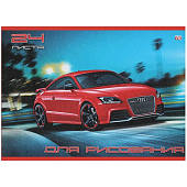  Альбом для рисования А4 24л VK/ЕСО скрепка Мотошоу, 24A4C ХАТ 