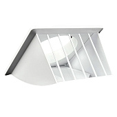  Вывод стенной с обратным клапаном 175х175 с выходом d120 белый 